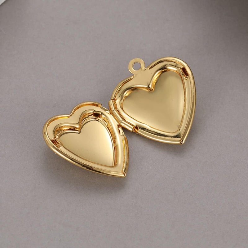 PHOCKSIN Silver Heart Locket Keychains for Women Gold Photo Locket Key chain that Hold Pictures New Years Gifts for Women - Image 3